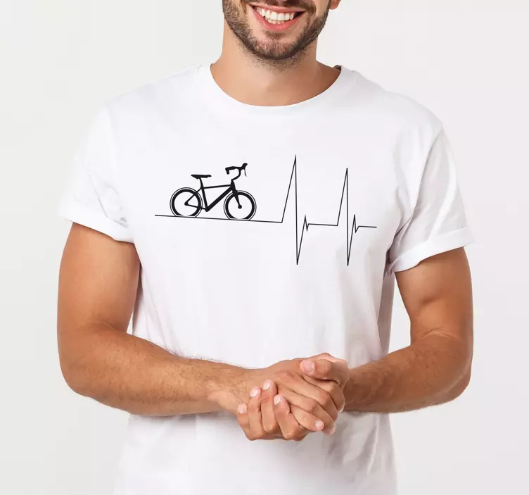 Bicycle heartline custom t-shirt - TenStickers