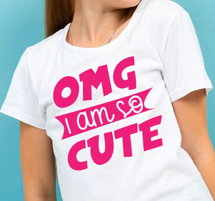 I am so cute kids t-shirt - TenStickers
