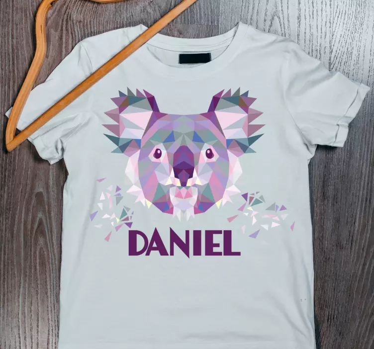 Geometric-animals big koala T-shirts with name - TenStickers