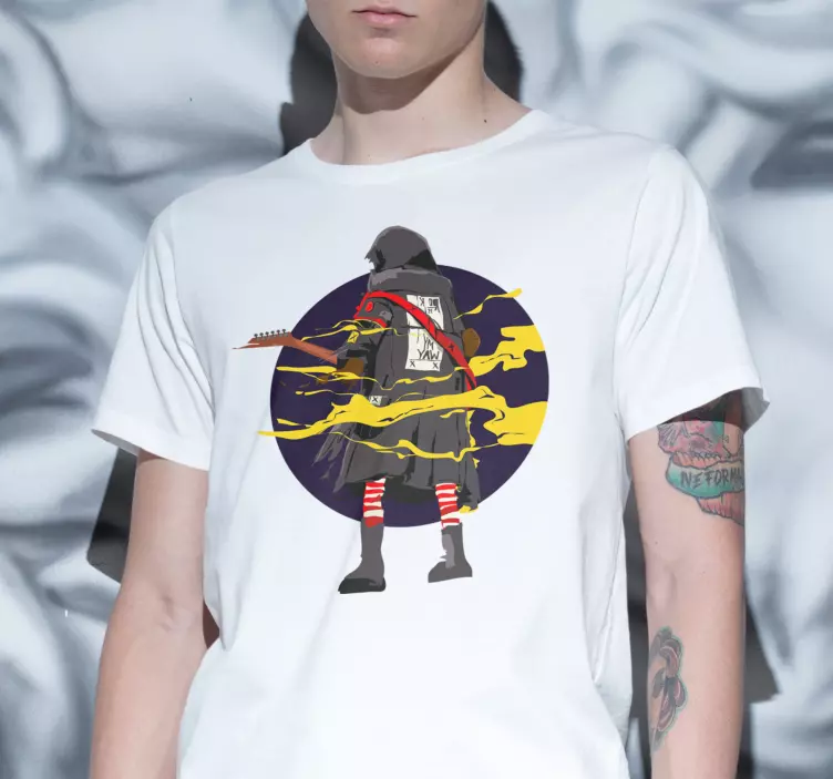Guitarist yellow mist custom t-shirt - TenStickers