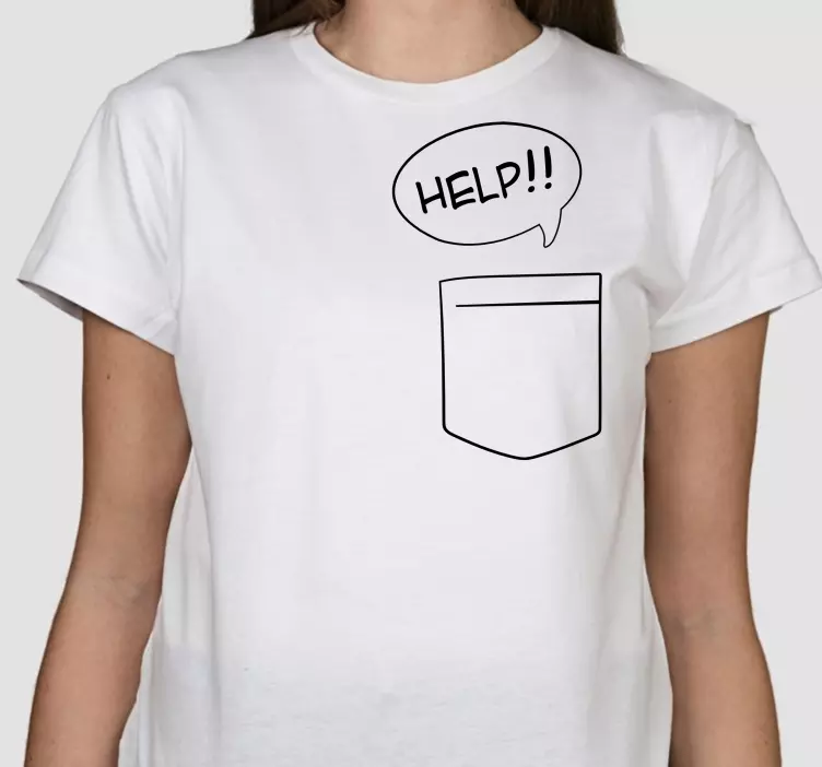 Help from the Pocket custom t-shirt - TenStickers