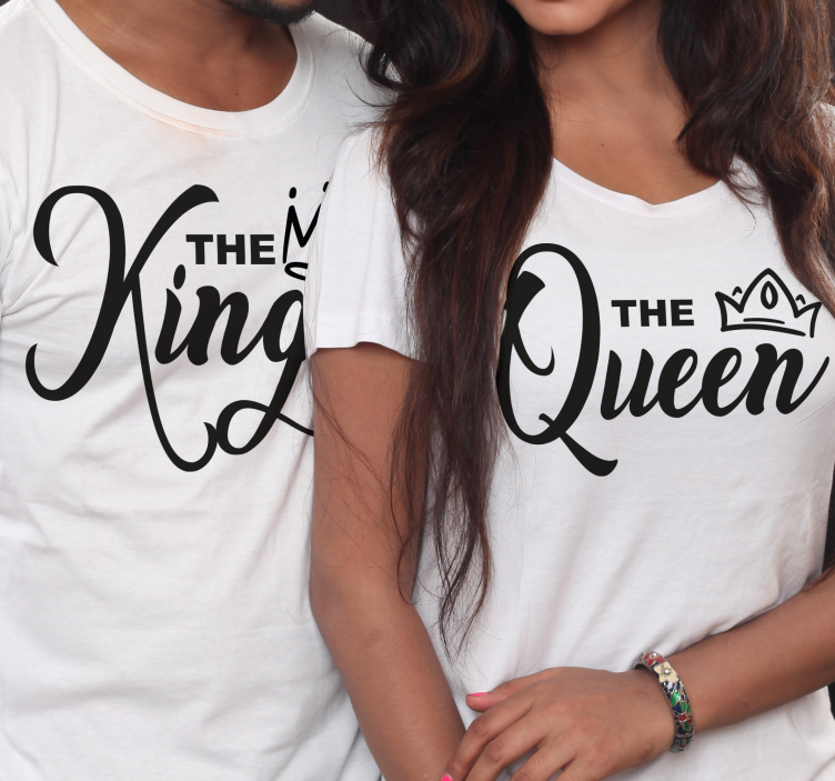 King and Queen Couple t shirts - TenStickers