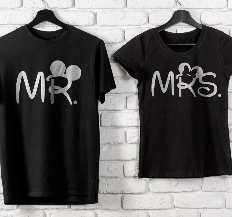Matched mickey and minnie couple t shirt - TenStickers