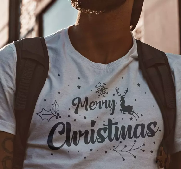 Merry Christmas composition Christmas shirt - TenStickers