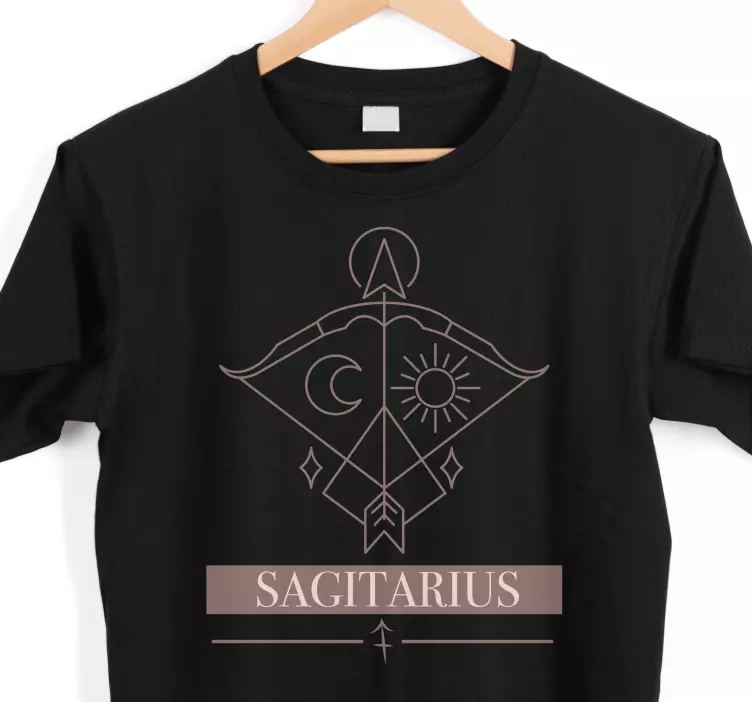 Sagittarius zodiac symbol t-shirt - TenStickers