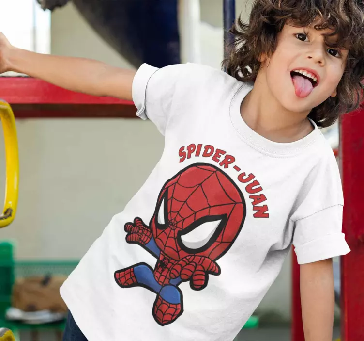 Spider-Man kids t-shirt with name - TenStickers