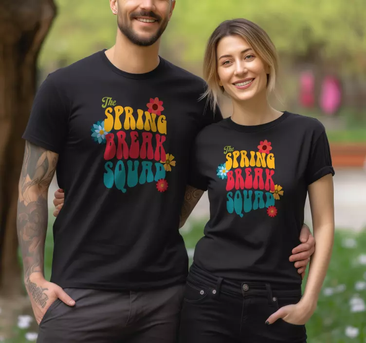 spring break squad Couple t shirts - TenStickers