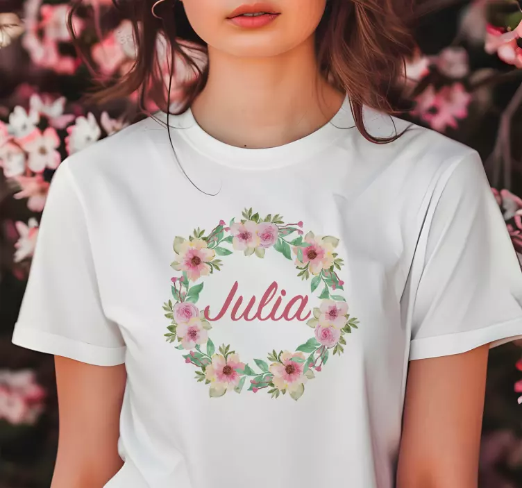 spring flowers T-shirts with name - TenStickers
