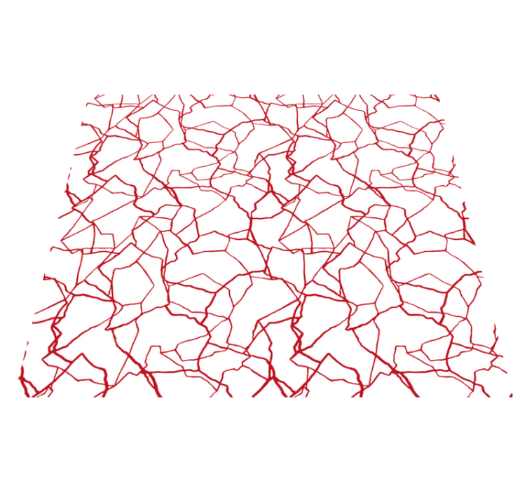 Cracking red pattern white  vinyl rug - TenStickers