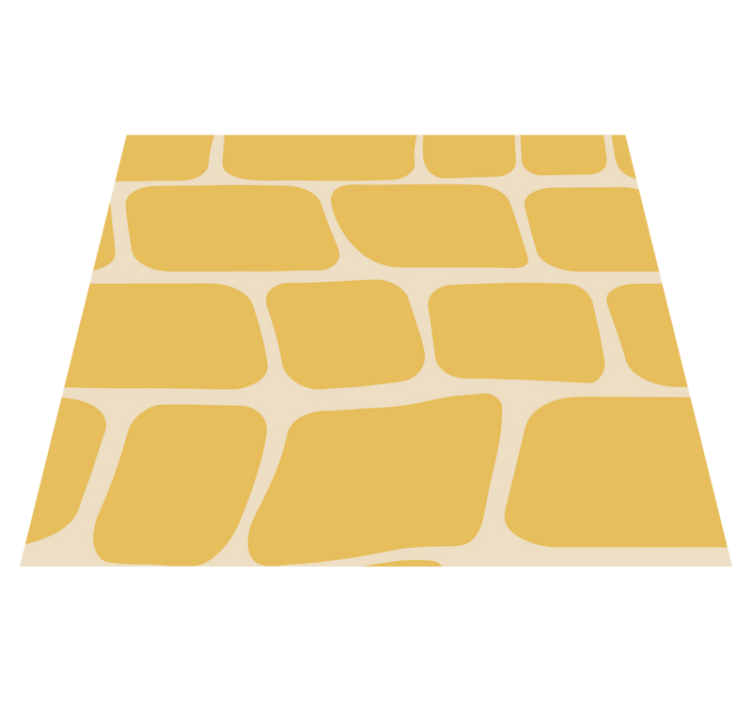 Abstract pattern  yellow vinyl rug - TenStickers