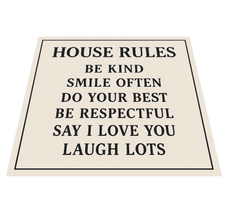 Custom rug house guidelines - TenStickers