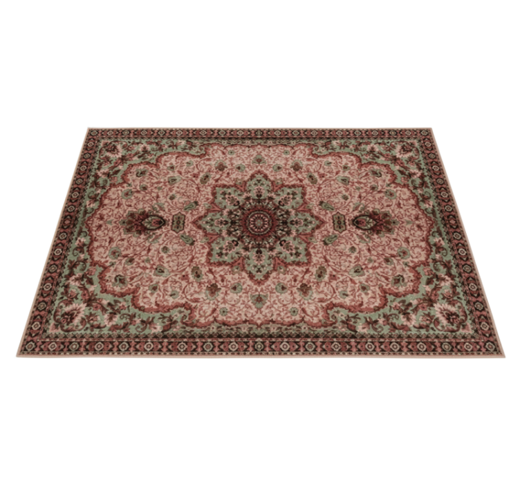Living room vinyl rug in vintage rose - TenStickers