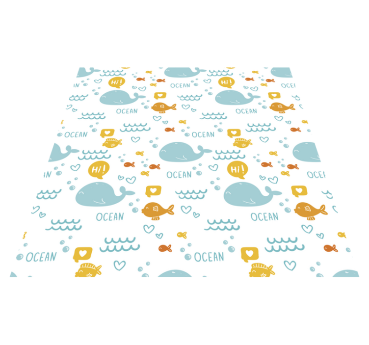 Animal vinyl rug in vibrant and cheerful ocean style - TenStickers