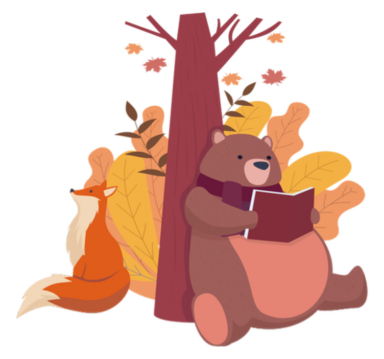 Animal vinyl rug with tree and animals - TenStickers