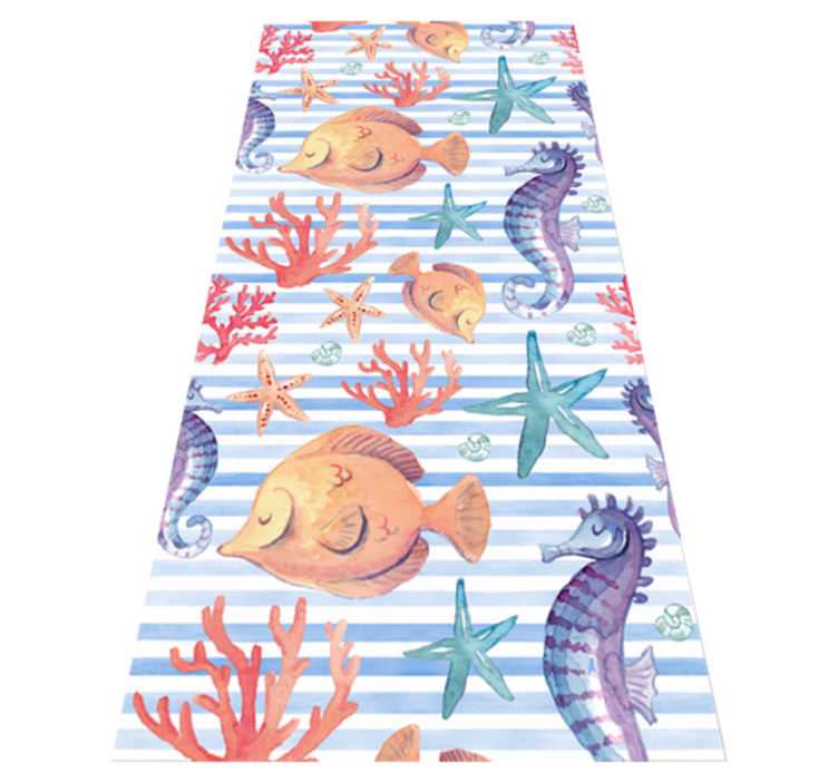 Animal vinyl rug ocean life tiles - TenStickers