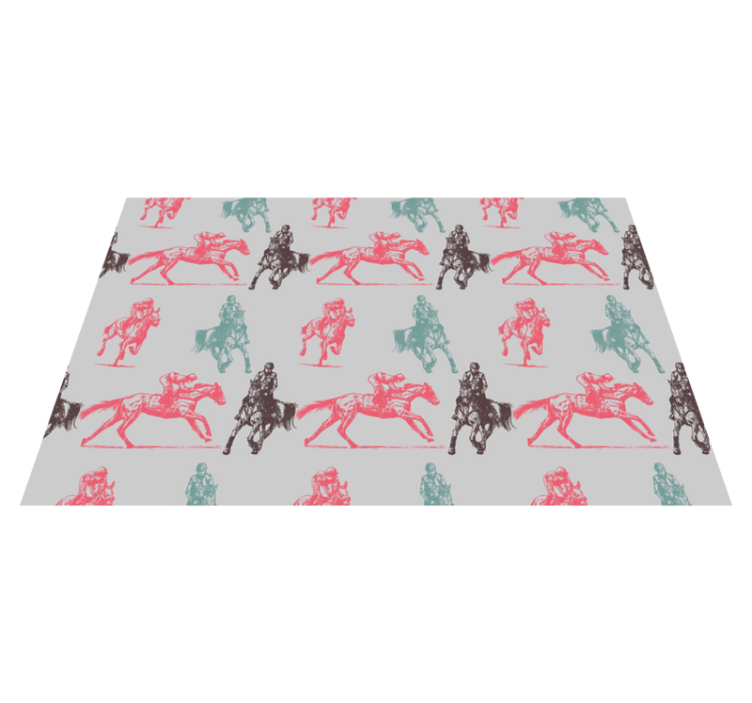 Animal vinyl rug with western house design - TenStickers
