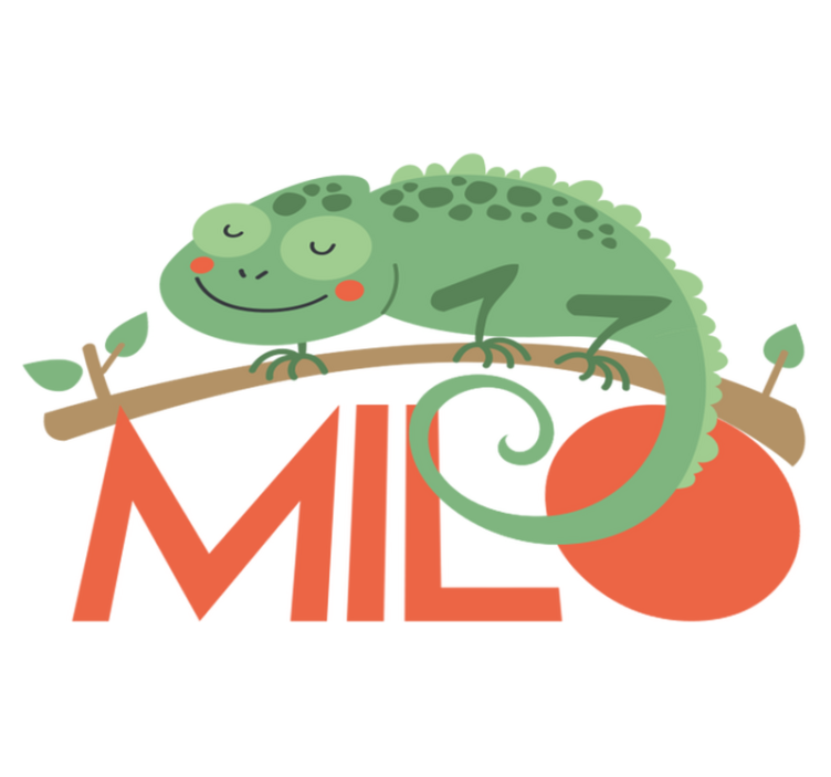 Chameleon personalized animal vinyl rug - TenStickers