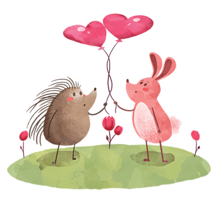 Adorable animal companions animal vinyl rug - TenStickers