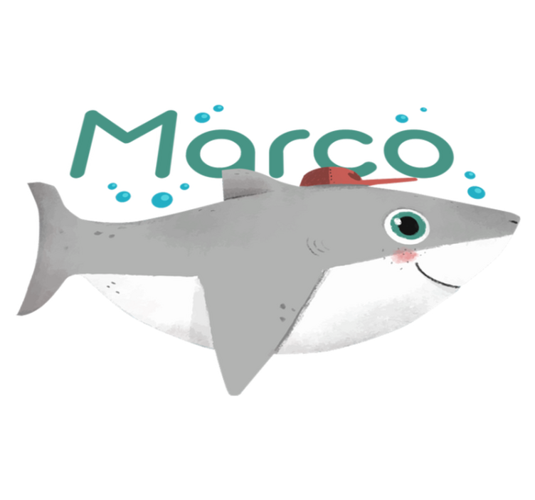 Animal vinyl rug baby shark personalized - TenStickers