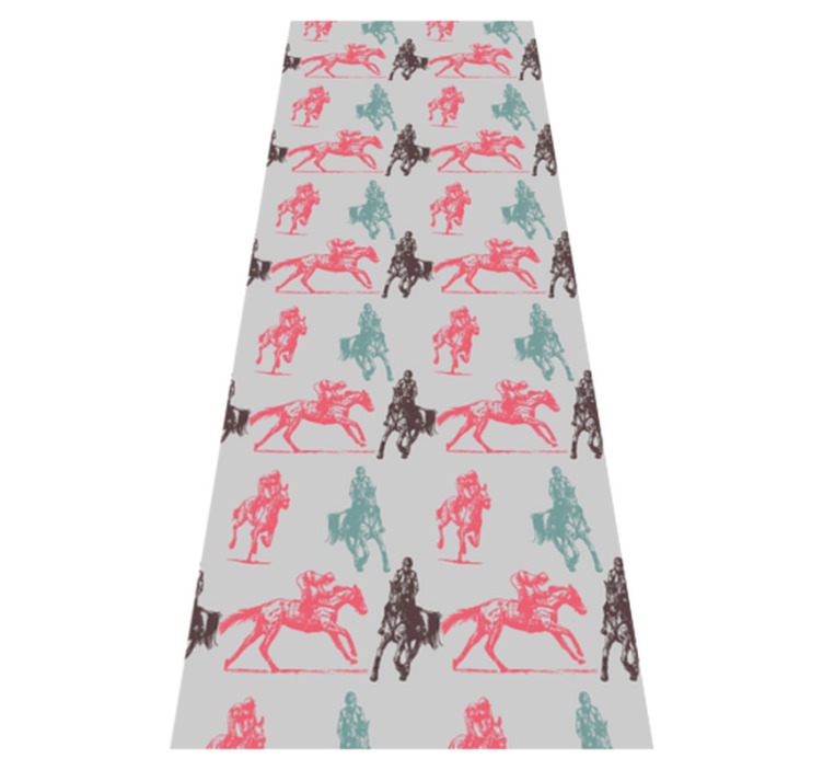 Animal vinyl rug in multi-colored horse design - TenStickers