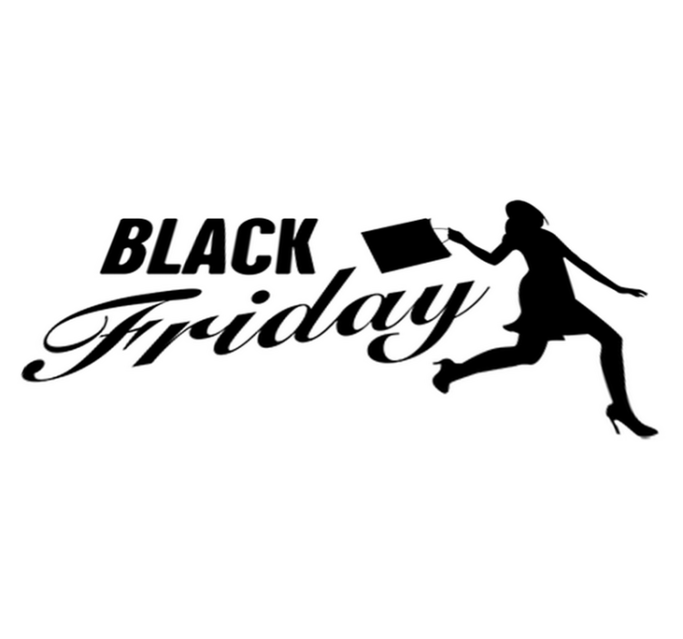 Black friday vinyl rug for women shopping - TenStickers