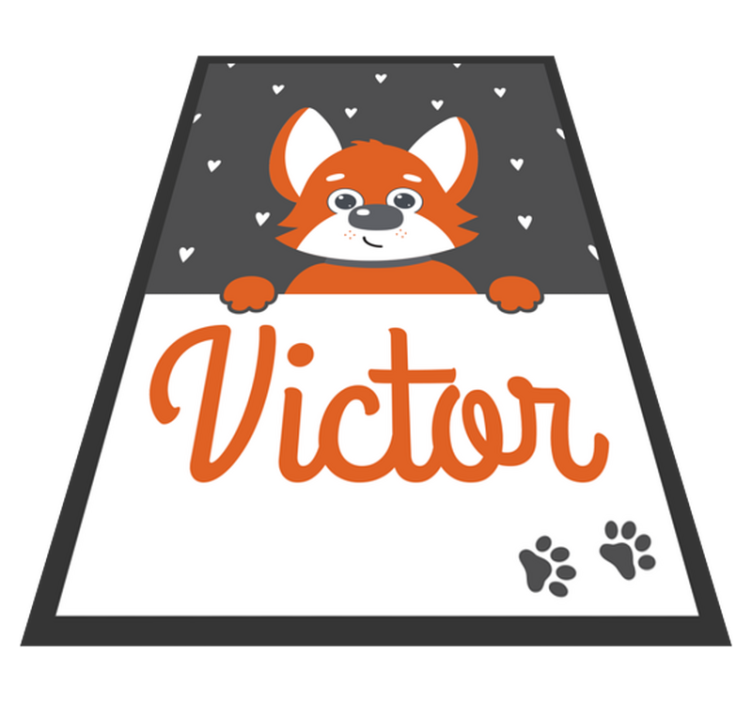 Animal vinyl rug featuring personalized dog poster - TenStickers