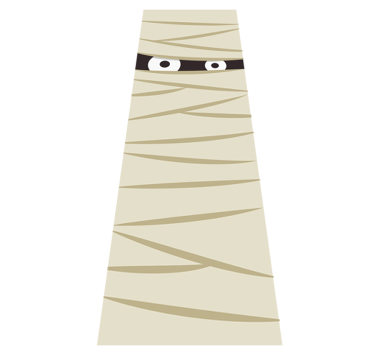 Halloween vinyl rug with mummy eyes - TenStickers