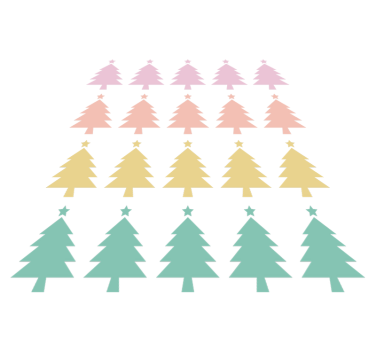 Christmas vinyl rug christmas tree design - TenStickers