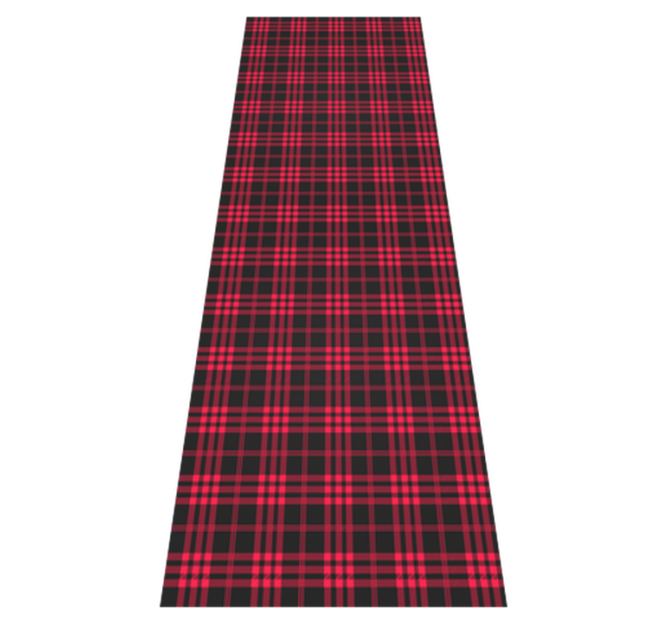 Christmas vinyl rug christmas tartan pattern mat - TenStickers