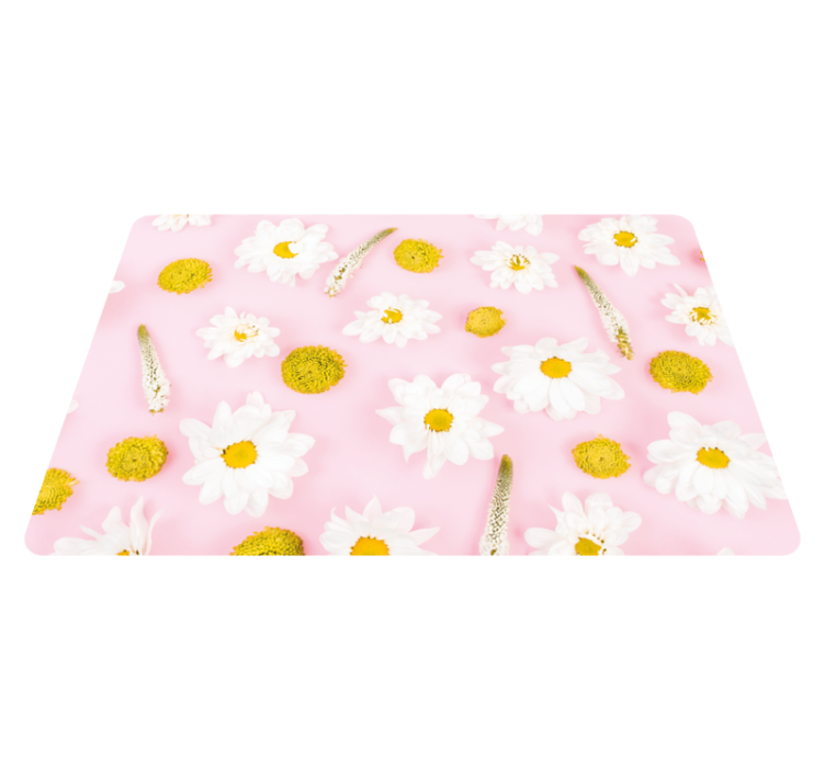 Coloured flowers floral vinyl rug - TenStickers