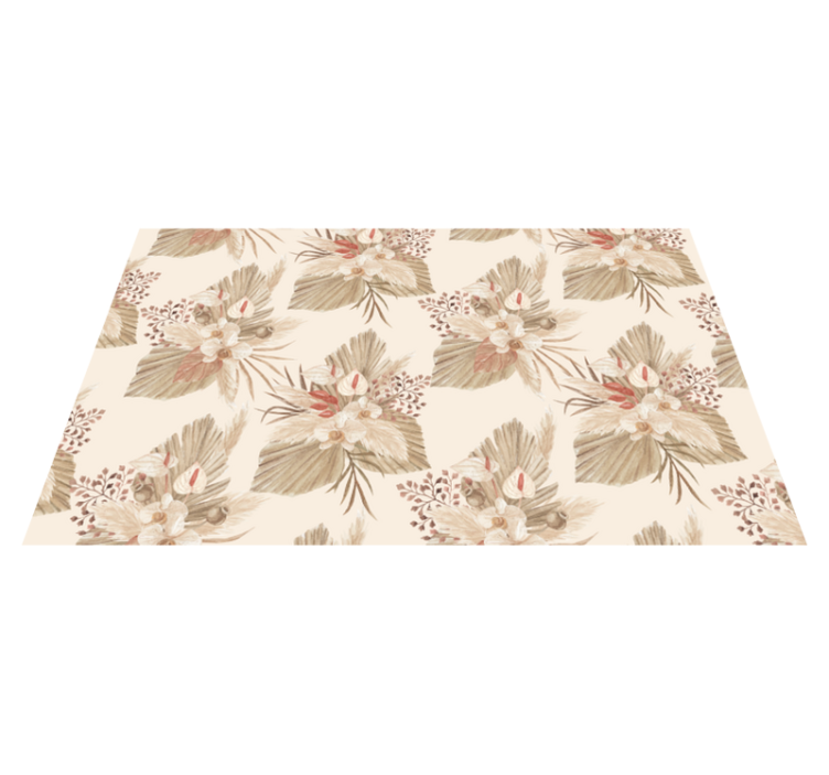 Flower rug dried flower with pampas grass - TenStickers
