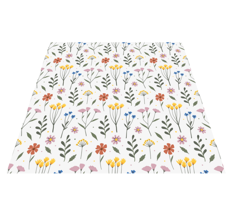 Flower rug with multicolor garden flowers pattern - TenStickers