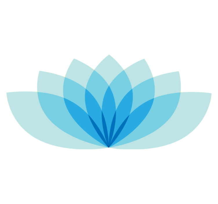 Flower rug monochrome lotus blossom - TenStickers