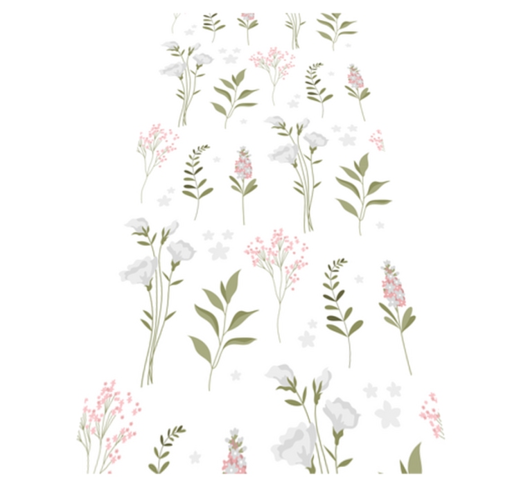 Flower rug with simple wildflower design - TenStickers