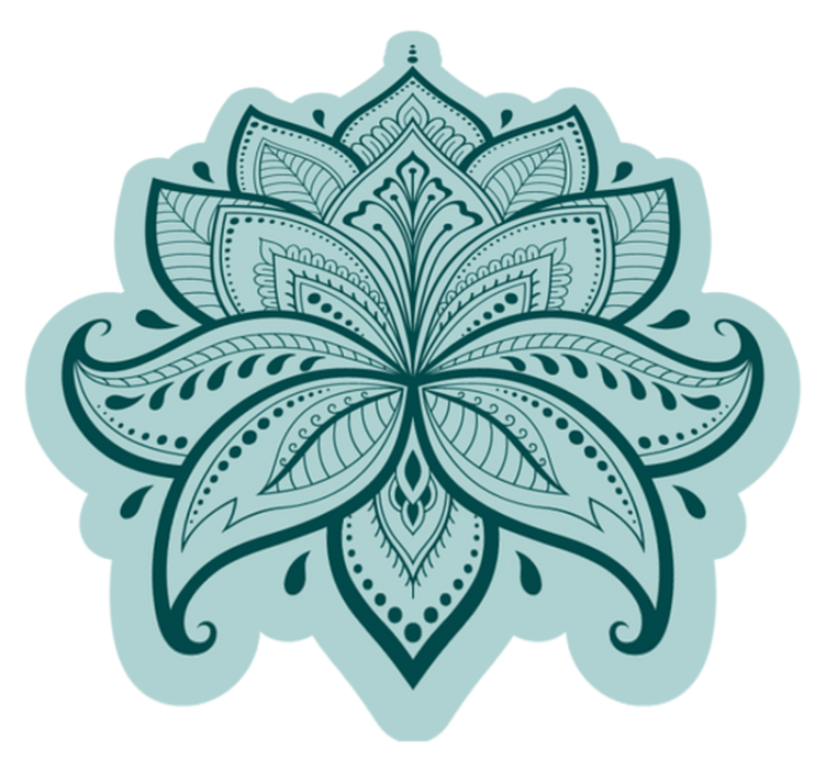 Loto flower growing flower rug - TenStickers