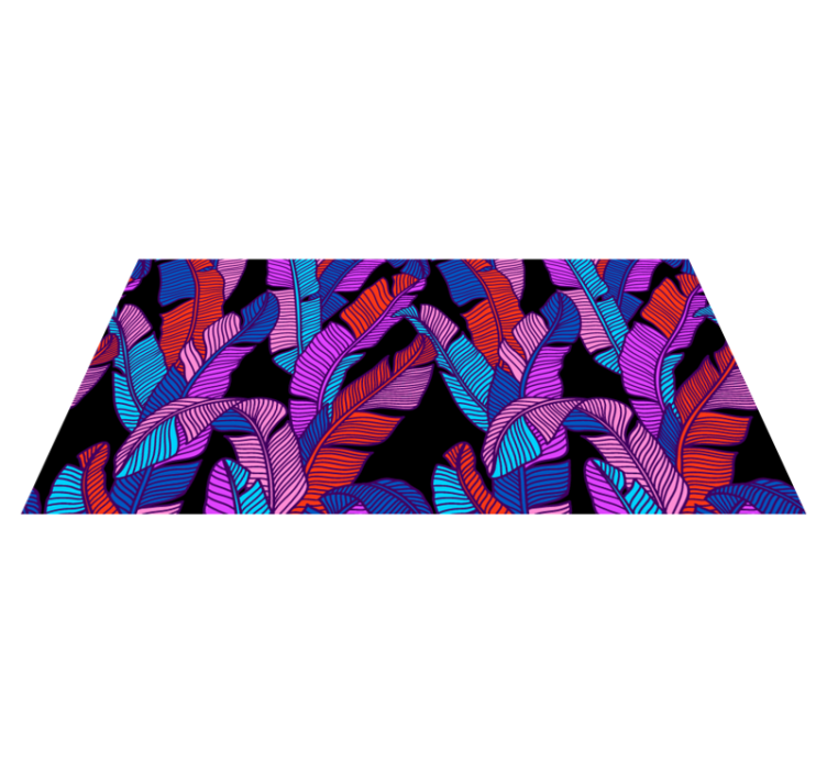 Floral vinyl rug with vibrant floral design - TenStickers