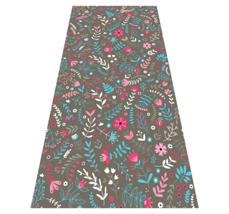 Floral vinyl rug in vibrant tiny flower design - TenStickers