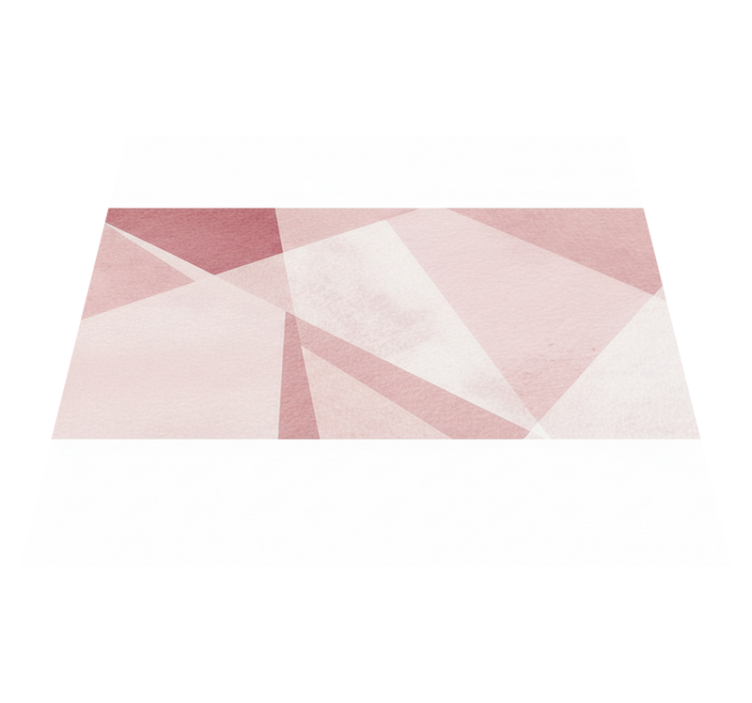Geometric vinyl rug in teal pastel patterns - TenStickers