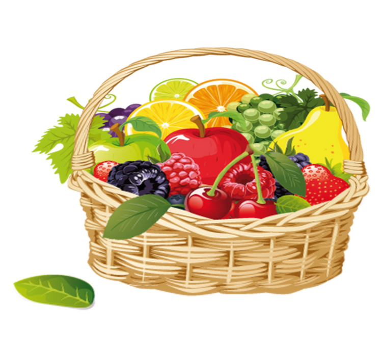 Kitchen vinyl rug fruit basket design - TenStickers