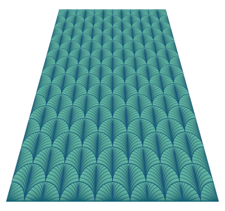 Dining room vinyl rug green blue - TenStickers