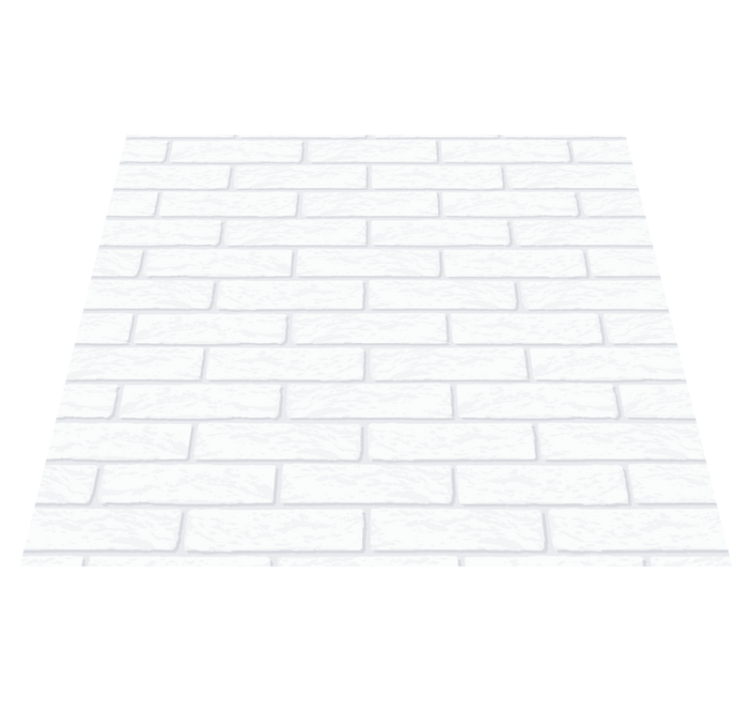 Kitchen vinyl rug with white brick design - TenStickers