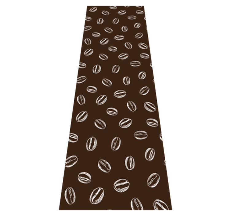 Kitchen vinyl rug coffee beans pattern - TenStickers
