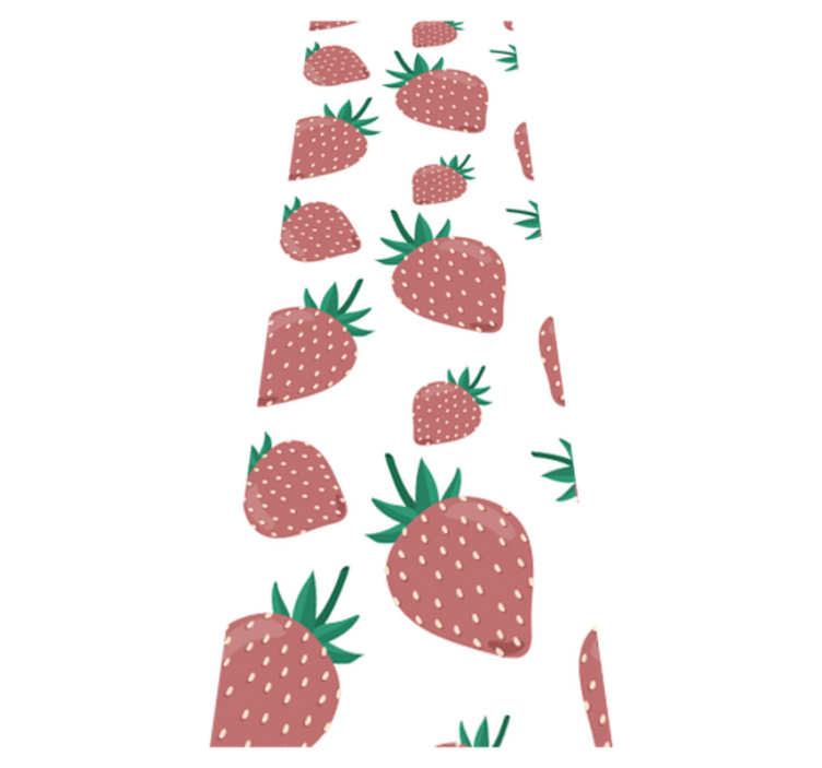 Kitchen vinyl rug with colorful strawberry design - TenStickers