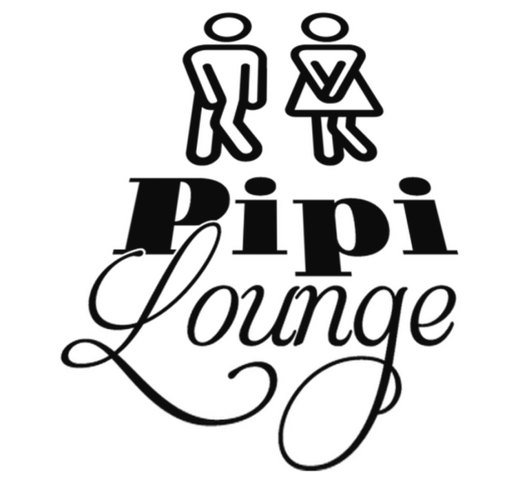 Pipi lounge bathroom vinyl rug - TenStickers