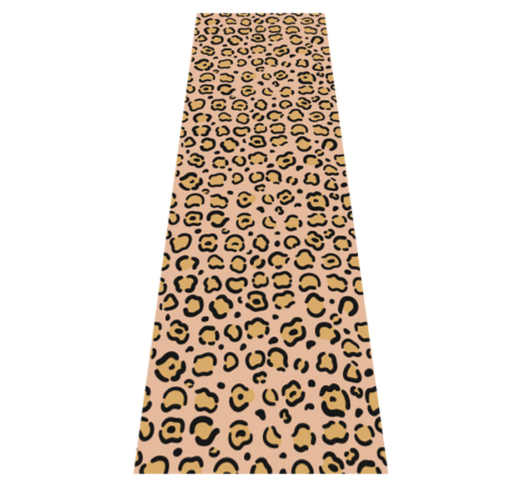 Animal print vinyl rug in pastel leopard design - TenStickers