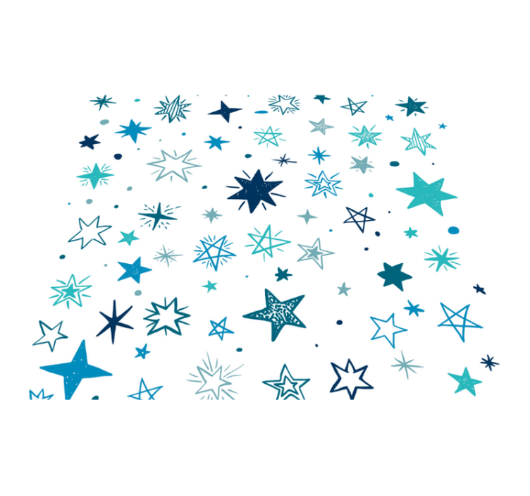 Star vinyl rug with geometric star pattern - TenStickers