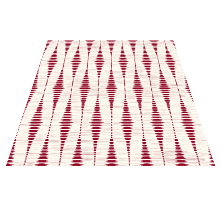 Geometric vinyl rug red rabaul ikat design - TenStickers