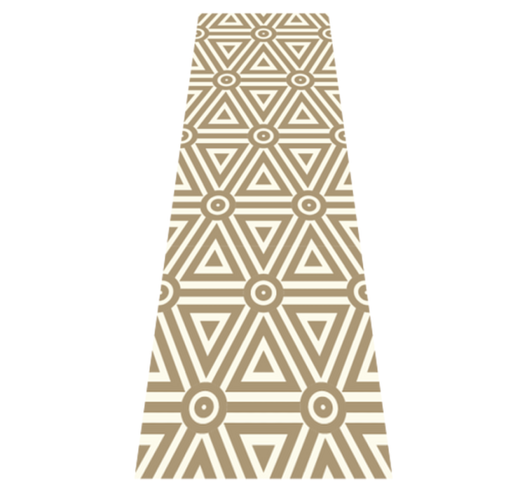 Geometric vinyl rug in retro vintage style - TenStickers