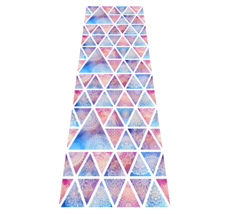 Geometric vinyl rug ethnic floral triangles - TenStickers