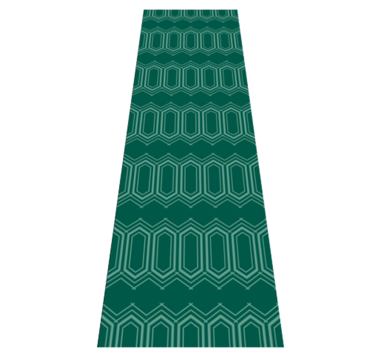 Geometric vinyl rug in green circle pattern - TenStickers